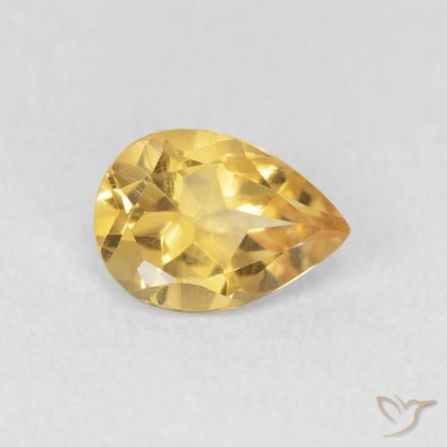 Citrino Dourado Natural 0.70ct, Formato de pêra, VVS