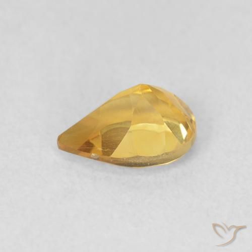 Citrino Dourado Natural 0.70ct, Formato de pêra, VVS