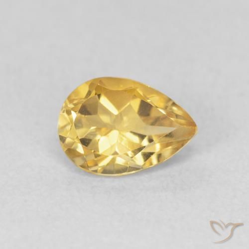 Citrino Dourado Natural 0.76ct, Formato de pêra, VVS