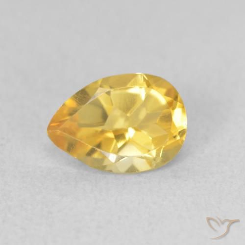 0.67ct Natural ouro médio Citrino, Formato de pêra, VVS-VS