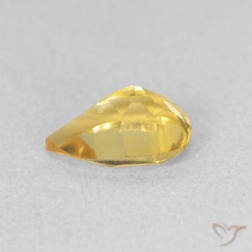 Citrino ouro médio Natural 0.67ct, Formato de pêra, VVS-VS