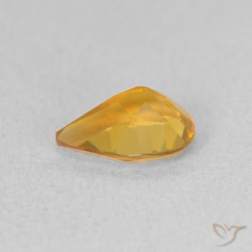 Citrino Laranja Dourada Natural 0.58ct, Formato de pêra, VVS-VS