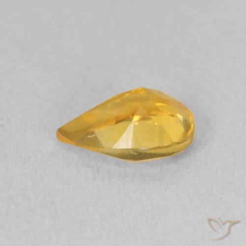 Citrino Dourado Natural 0.59ct, Formato de pêra, VVS-VS