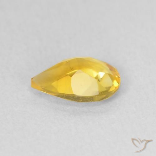 Citrino Dourado-Laranja Natural 0.61ct, Formato de pêra, VVS-VS