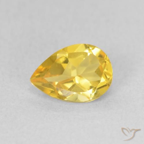 0.69ct Natural Dourado médio Citrino, Formato de pêra, VVS-VS