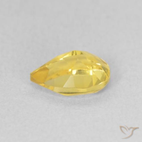 Citrino Dourado médio Natural 0.69ct, Formato de pêra, VVS-VS