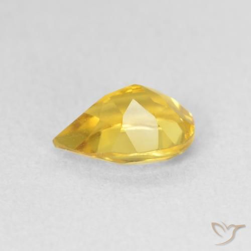 Citrino Laranja Dourada Natural 0.64ct, Formato de pêra, VVS-VS
