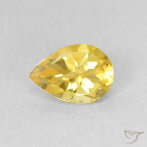 0.65ct Natural Amarelo Toscana Citrino, Formato de pêra, VVS-VS