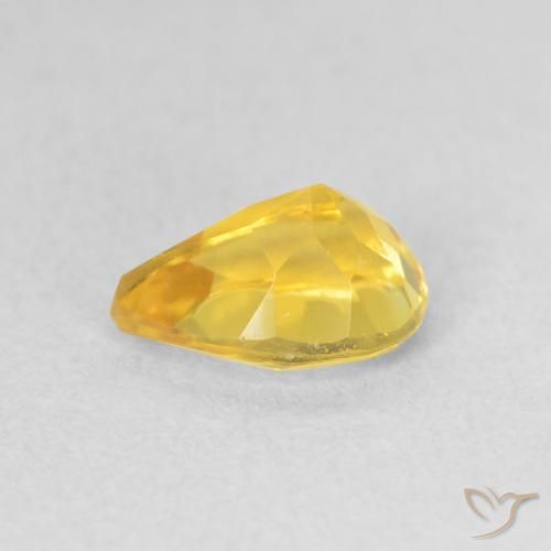 Citrino Laranja Dourada Natural 0.67ct, Formato de pêra, VVS-VS