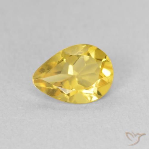 0.61ct Natural Laranja Dourada Citrino, Formato de pêra, VVS-VS
