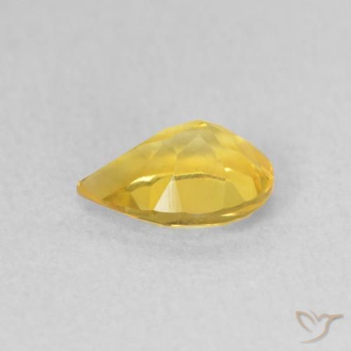 Citrino Laranja Dourada Natural 0.60ct, Formato de pêra, VS