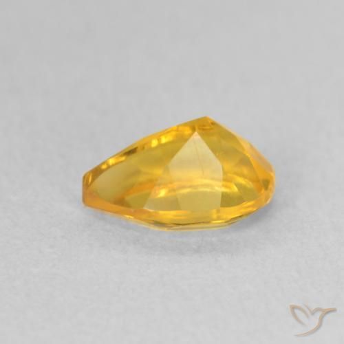 Citrino Dourado médio Natural 0.71ct, Formato de pêra, VS