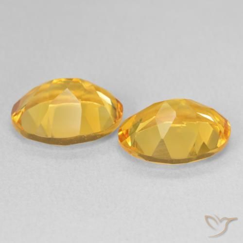 Pedras preciosas de Citrino Dourado natural de 6.38 ct, oval, VVS-VS