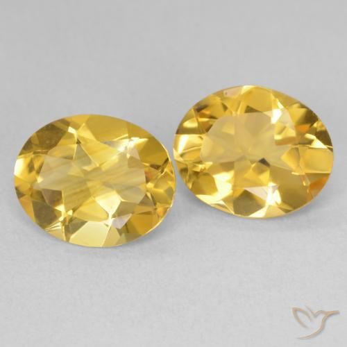 Pedras preciosas de Citrino Dourado natural de 5.60 ct, oval, VVS-VS
