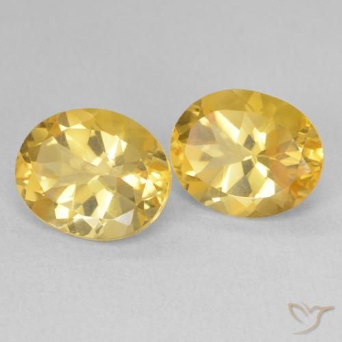 Pedras preciosas de Citrino Dourado natural de 6.60 ct, oval, VVS-VS