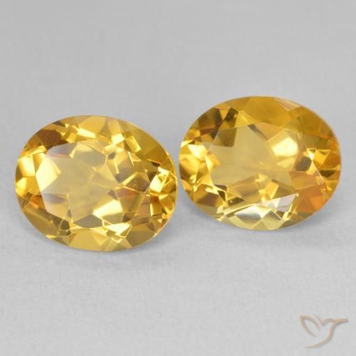 Pedras preciosas de Citrino Dourado natural de 6.58 ct, oval, VVS-VS