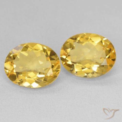 Pedras preciosas de Citrino Dourado natural de 6.17 ct, oval, VVS-VS
