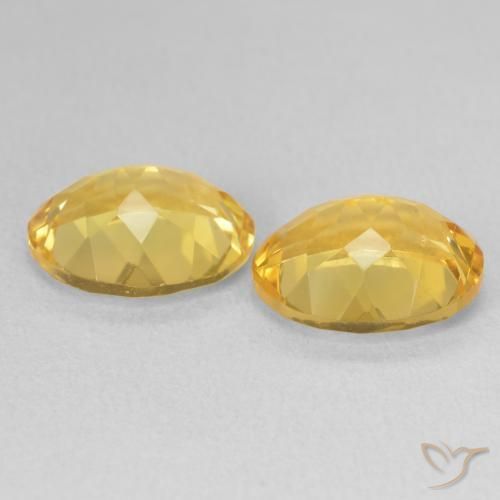 Pedras preciosas de Citrino Dourado natural de 6.17 ct, oval, VVS-VS