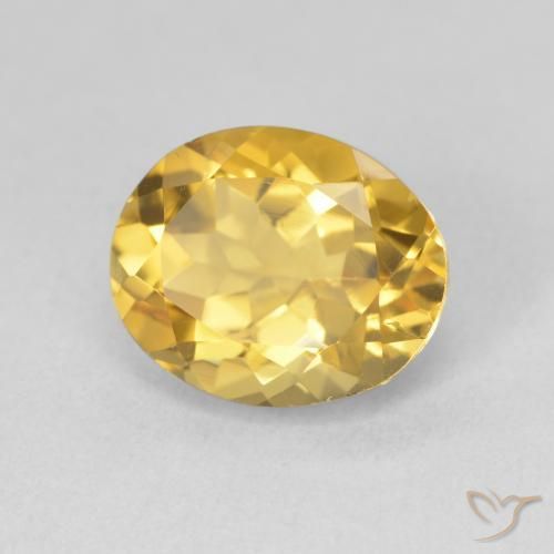 Citrino Dourado médio Natural 3.51ct, oval, VS