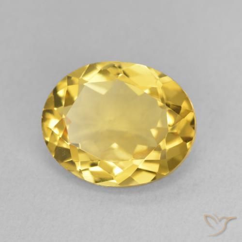Citrino Dourado médio Natural 2.94ct, oval, Translúcido