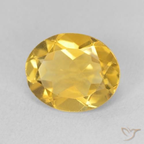Citrino Dourado médio Natural 2.85ct, oval, VS