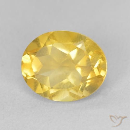 Citrino Dourado médio Natural 3.26ct, oval, VS