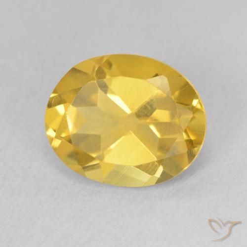 Citrino Dourado médio Natural 3.07ct, oval, VS
