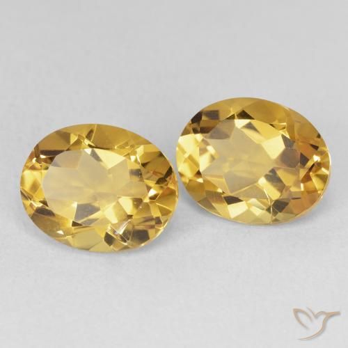 Pedras preciosas de Citrino Dourado natural de 6.87 ct, oval, VVS-VS