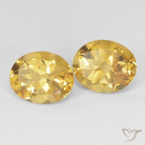 Pedras preciosas de Citrino Dourado natural de 6.74 ct, oval, VVS-VS