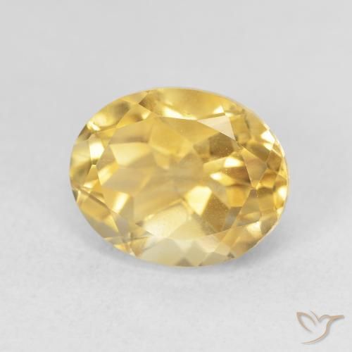 Citrino Dourado médio Natural 3.99ct, oval, VVS