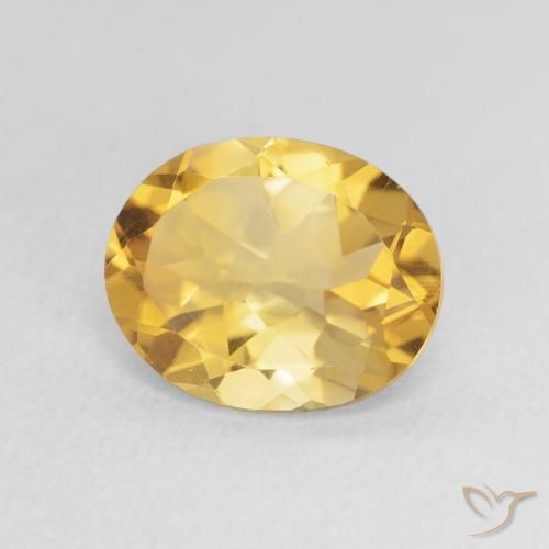 Citrino ouro profundo Natural 2.94ct, oval, VS