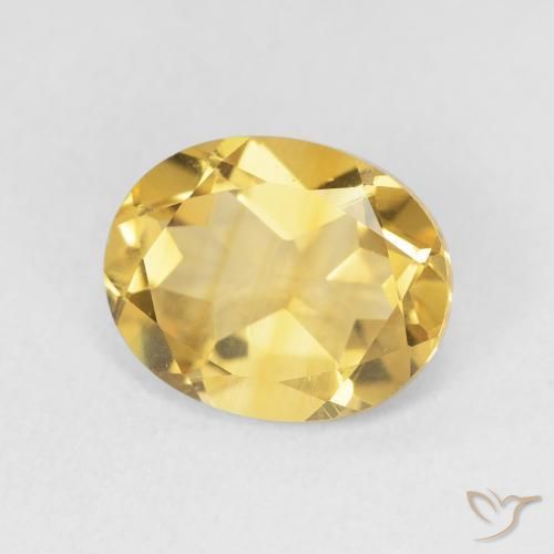 Citrino Dourado médio Natural 3.18ct, oval, VS
