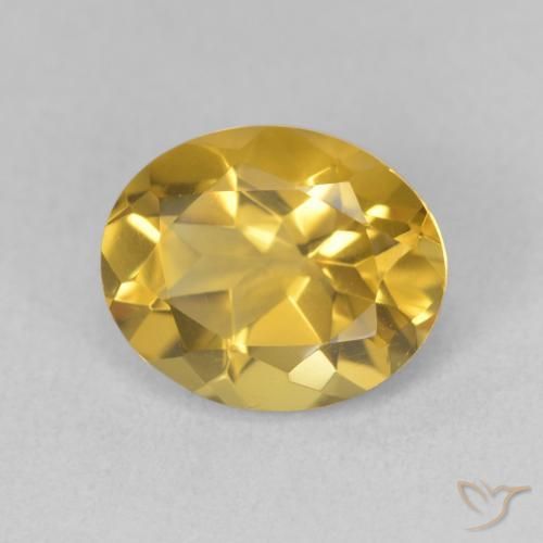 Citrino ouro profundo Natural 3.39ct, oval, VVS-VS