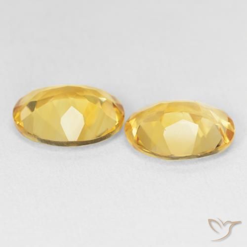 Pedras preciosas de Citrino Dourado natural de 5.23 ct, oval, VVS-VS