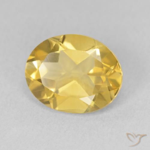 Citrino Dourado médio Natural 3.30ct, oval, VS