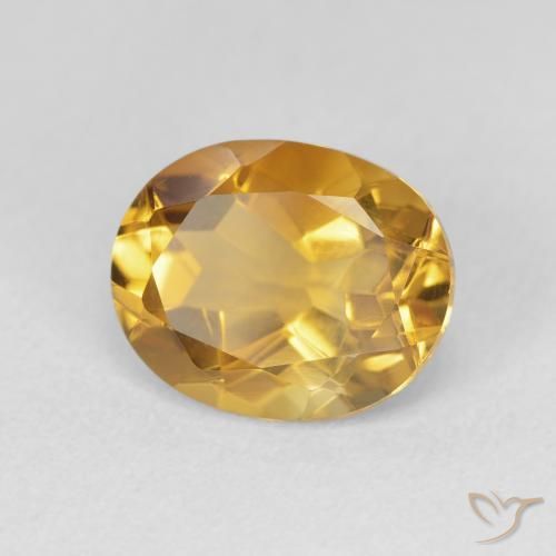 Citrino Laranja-dourado médio Natural 3.30ct, oval, VVS-VS