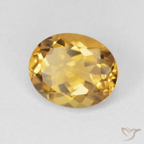 Citrino ouro profundo Natural 3.47ct, oval, VVS-VS