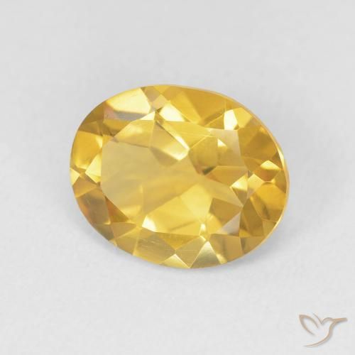 Citrino Dourado médio Natural 3.05ct, oval, VVS-VS