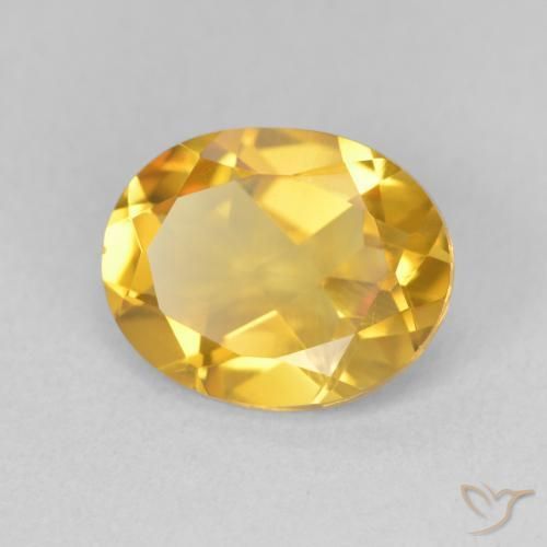Citrino ouro médio Natural 3.11ct, oval, VVS