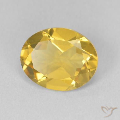 Citrino Dourado médio Natural 3.02ct, oval, VVS-VS