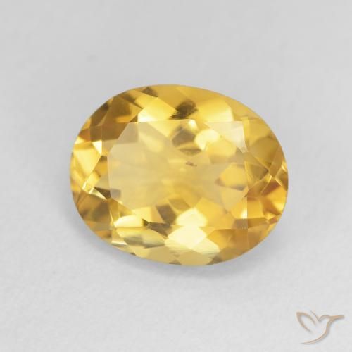 Citrino ouro profundo Natural 3.30ct, oval, VVS