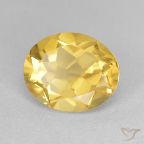 Citrino Dourado médio Natural 3.45ct, oval, VVS-VS