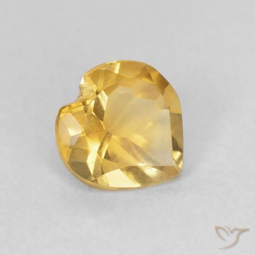 Citrino ouro profundo Natural 0.64ct, Coração, VVS-VS