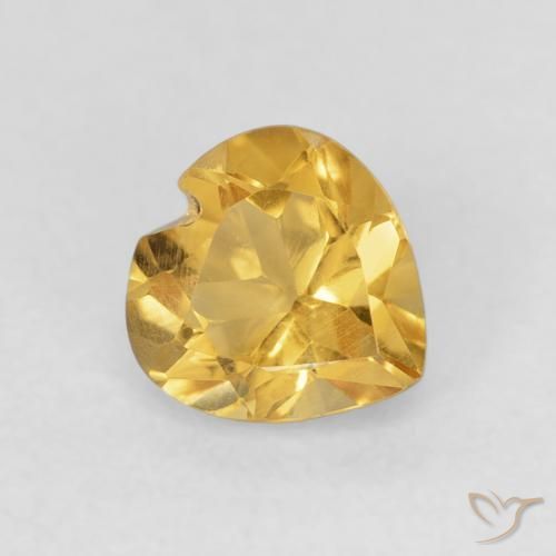 Citrino Dourado Natural 0.74ct, Coração, VVS-VS