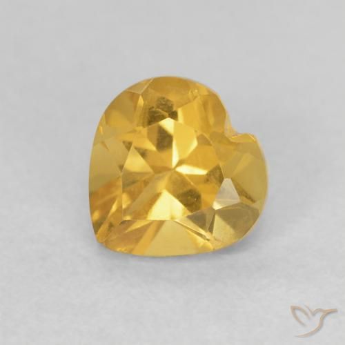 0.78ct Natural Ouro Citrino, Coração, VVS-VS
