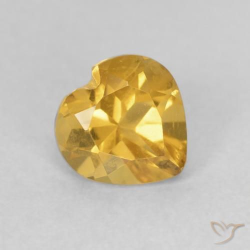 Citrino Ouro Natural 0.78ct, Coração, VVS-VS