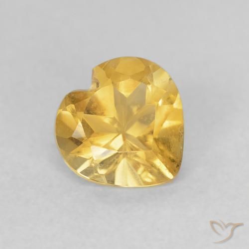 0.67ct Natural Ouro Citrino, Coração, VVS-VS