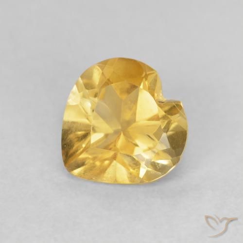 Citrino Ouro Natural 0.67ct, Coração, VVS-VS