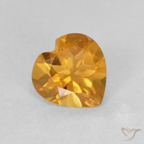 Citrino Laranja escuro-dourado Natural 0.65ct, Coração, VVS