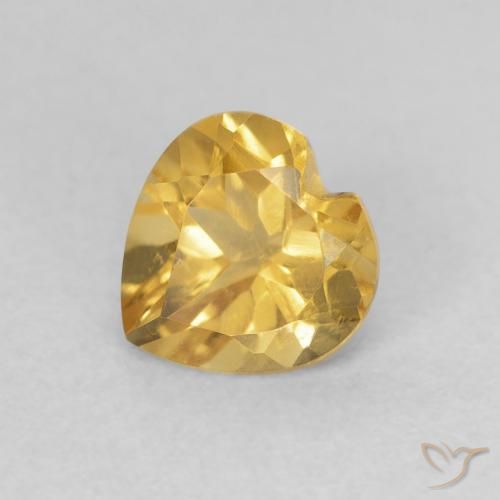 0.73ct Natural ouro médio Citrino, Coração, VVS